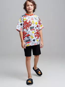 Комплект трикотажный фуфайка футболка шорты