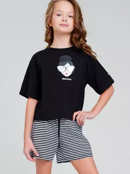 Комплект трикотажный фуфайка футболка шорты