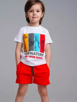 Комплект трикотажный фуфайка футболка шорты