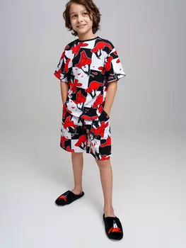 Комплект трикотажный фуфайка футболка шорты