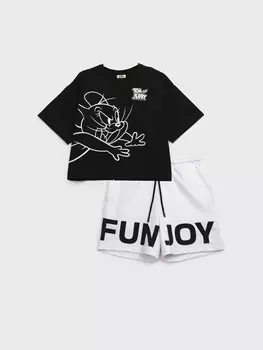 Комплект трикотажный фуфайка футболка шорты