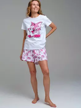 Комплект трикотажный фуфайка футболка шорты пижама пояс