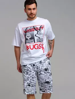 Комплект трикотажный фуфайка футболка шорты пижама пояс