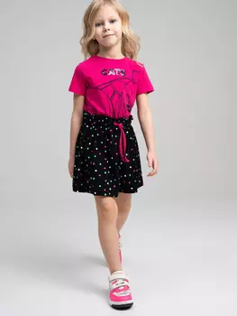 Комплект трикотажный фуфайка футболка юбка