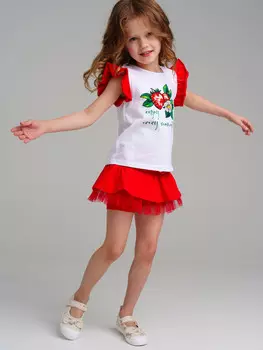 Комплект трикотажный фуфайка футболка юбка шорты