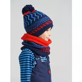Комплект вязаный шапка снуд