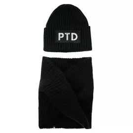 Комплект вязаный шапка снуд