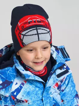 Комплект вязаный шапка снуд