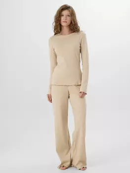 Комплект женский бежевый с принтом