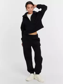 Комплект женский черный оверсайз (джемпер, брюки)