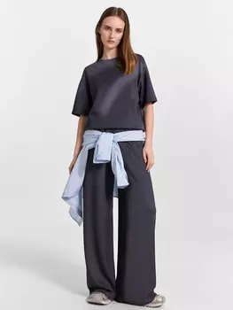 Комплект женский графитовый: брюки и футболка