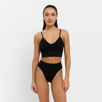 Комплект женский (топ, трусы) collorista, черный, размер 42-44