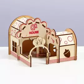 Комплекс-площадка для грызунов,141310.5 см, фанера