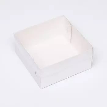 Кондитерская упаковка, белая с pvc крышкой, 17178 см