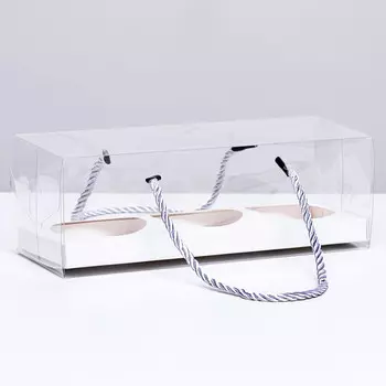 Кондитерская упаковка для кексов, белая 22.57.87.8 см