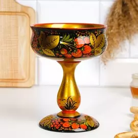 Конфетница, 15х20 см, хохлома