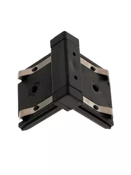 Коннектор угловой для шинопровода, вертикикальный, серия flat, черный