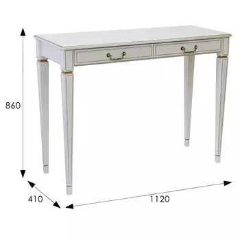 Консоль Васко В 91Н белый ясень/золото