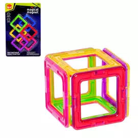 Конструктор магнитный magical magnet, 6 квадратных деталей