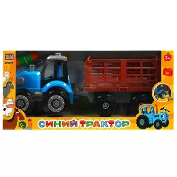 Конструктор с ключом СИНИЙ ТРАКТОР, Город мастеров 42009-ZH