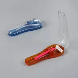 Контейнер для бритвы, с крышкой, 16,5 × 6,2 см, цвет прозрачный/микс