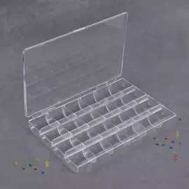 Органайзер для хранения мелочей, 24 ячейки, 18122.4 см, прозрачный