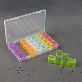 Органайзер для хранения мелочей, 28 ячеек, 17.510.52.5 см, разноцветный