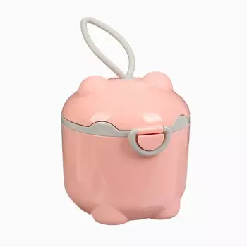 Контейнер для детского питания мишка 1, 250 мл, розовый