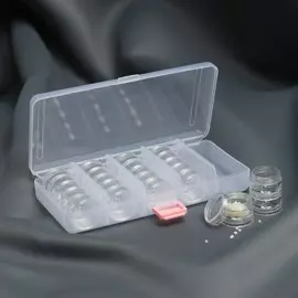 Органайзер для хранения мелочей, 25 баночек, 3.6 мл, 199.53.5 см, прозрачный