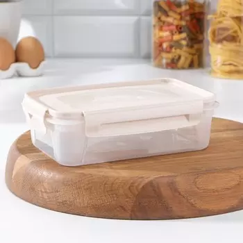 Контейнер пищевой lock&ok, 750 мл, 18.612.25.5 см, светло-серый