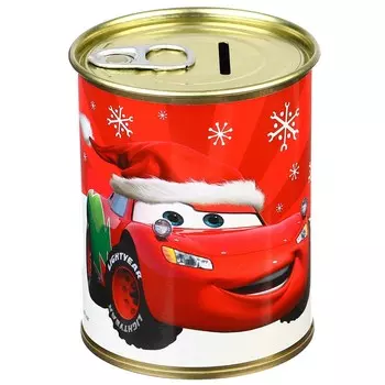 Копилка на новый год, 9.5х9.5х7.5 см, тачки