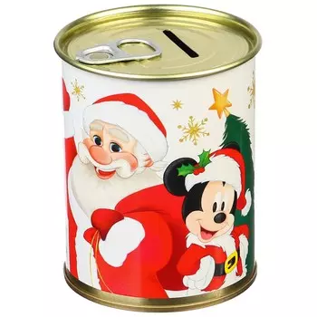 Копилка на новый год, 9.5х9.5х7.5 см, микки маус