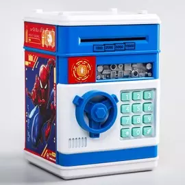 Копилка сейф, 20 см 14.5 см 14 см, человек-паук