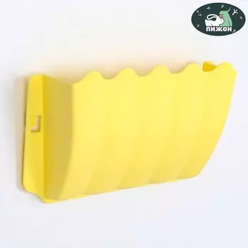 Кормушка для сена наружная, 25 х 15,7 х 7 см, желтая