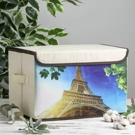 Короб стеллажный для хранения с крышкой