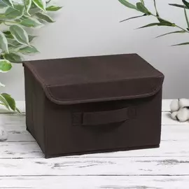 Короб стеллажный для хранения с крышкой доляна