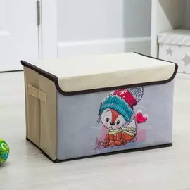 Короб стеллажный для хранения с крышкой