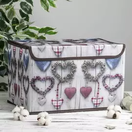 Короб стеллажный для хранения с крышкой