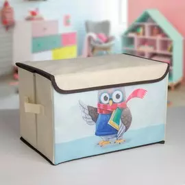 Короб стеллажный для хранения с крышкой