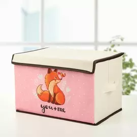 Короб стеллажный для хранения с крышкой