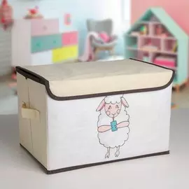 Короб стеллажный для хранения с крышкой