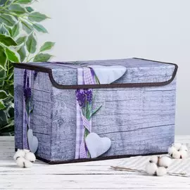 Короб стеллажный для хранения с крышкой