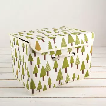 Короб стеллажный для хранения с крышкой