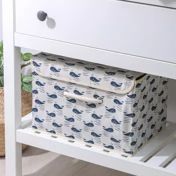 Короб стеллажный для хранения с крышкой