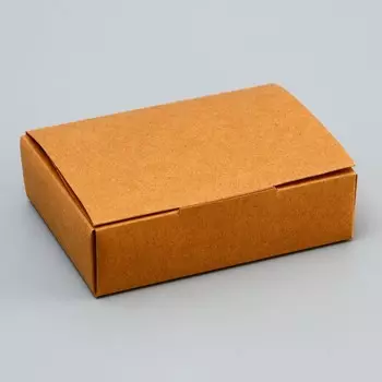 Коробка для 6 конфет, крафт с откидной крышкой, 13.79.853.85 см