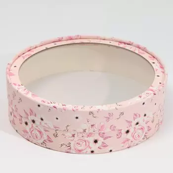 Коробка для макарун, кондитерская упаковка тубус с окном,