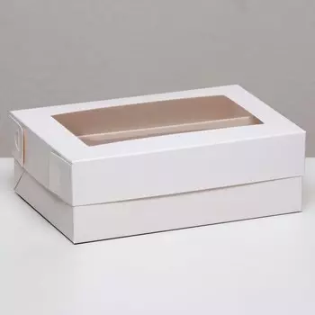 Коробка для макарун, с ложементом, белая 16.510.55.5 см