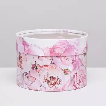 Коробка подарочная для макарун, тубус с окном