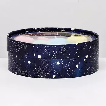Коробка для макарун тубус с окном