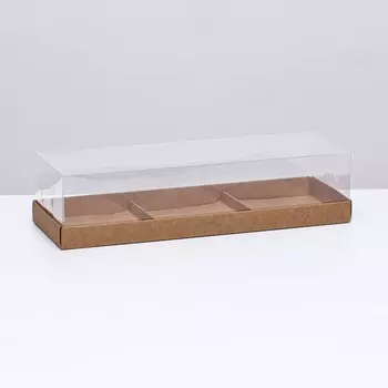 Коробка для муссовых пирожных 3 штуки, 268.56 крафт